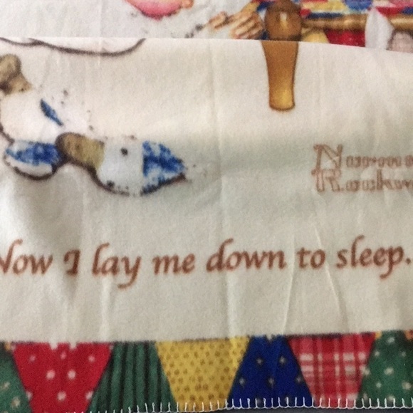 Norman Rockwell Boy's Town Fleece Blanket Lord’s Prayer 🙏 - Picture 6 of 10